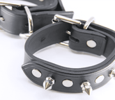 Love In Leather Spiked Leather Bondage Wrist Cuffs Cuffs And Restraints
